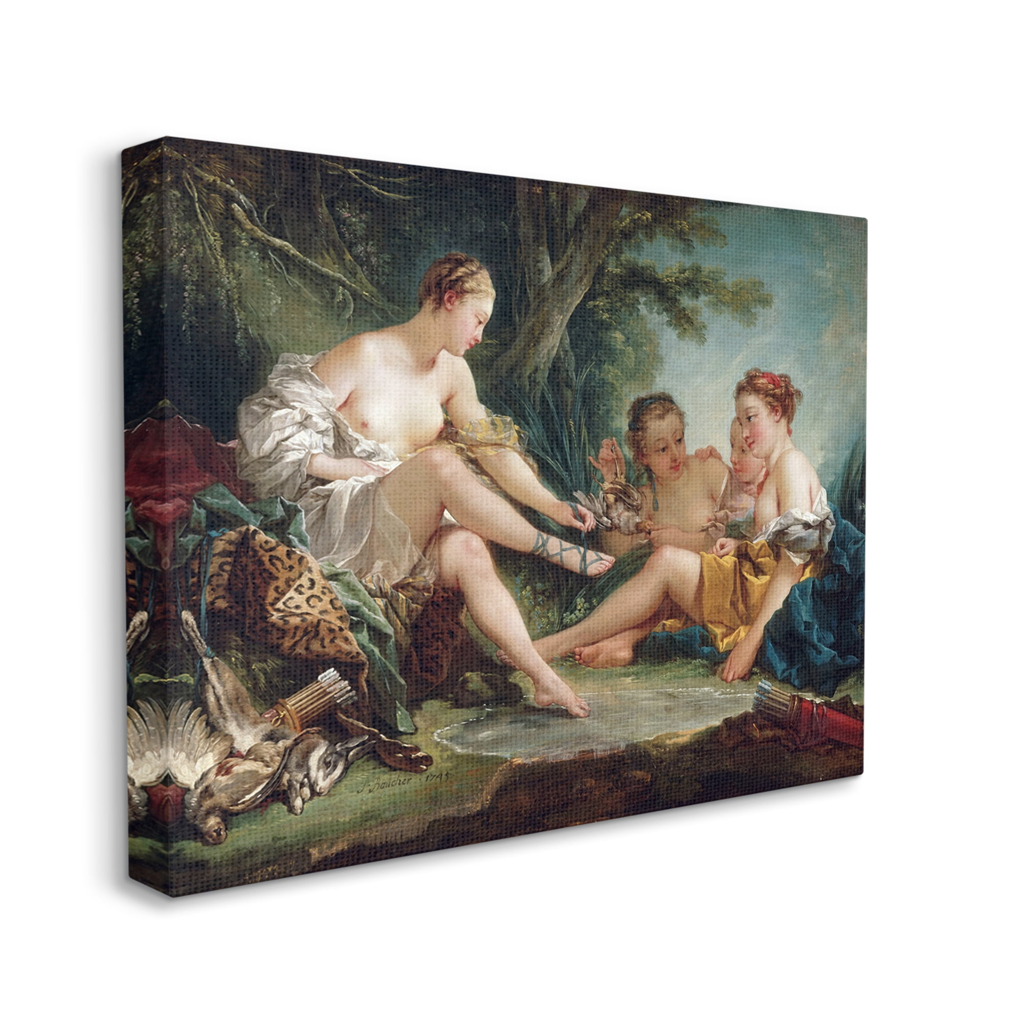 Stupell Industries Diana After the Hunt Francois Boucher Classic Painting Painting Gallery Wrapped Canvas Print Wall Art, Design by one1000paintings