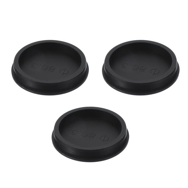 Uxcell 3 Pcs Tapón de Silicona en Forma de T, Diámetro 87 mm/3.43 Pulgadas, Tapón de Silicona Impermeable Reutilizable para Sellar Agujeros Redondos en Equipos de Tuberías, Negro