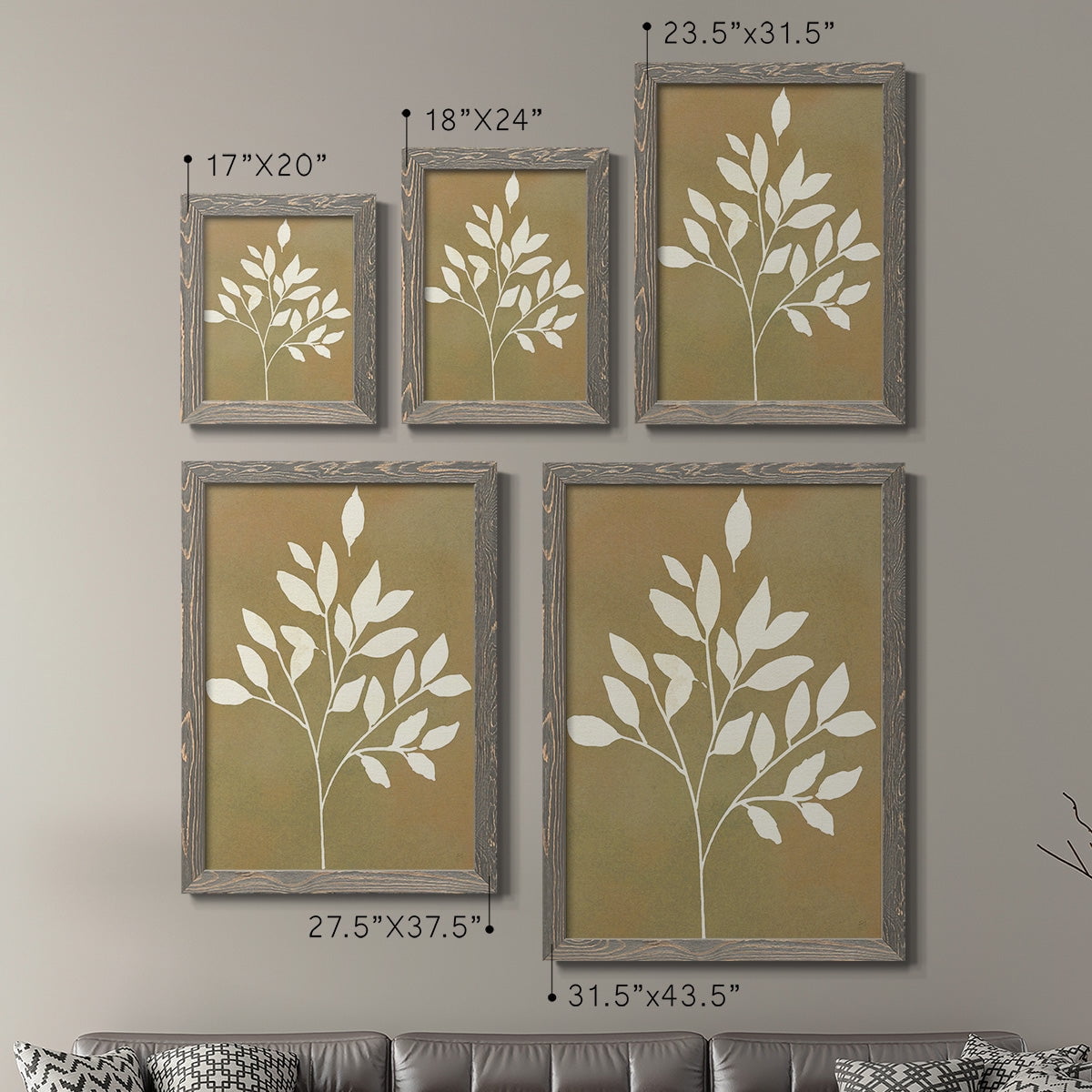 Honey Botanical I - Premium Framed Canvas 2 Piece Set - Ready to Hang
