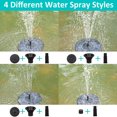 thumbnail image 3 of D-GROEE Solar Fountain Pump, Solar Water Pump Floating Fountain, with 4 Nozzles, for Bird Bath, Fish tank, Pond or Garden Decoration, 3 of 7