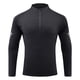 thumbnail image 2 of pstuiky mangas largas para hombre, Camiseta deportiva ligera y transpirable de color sólido con cremallera y cuello alto de manga larga para hombre camisetas de hombre l, 2 of 3