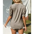 thumbnail image 4 of Sherrylily Women V Neck T Shirts Casual Puff Sleeve Loose Summer Tops, 4 of 4