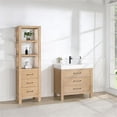 thumbnail image 4 of Leon 36" Bathroom Vanity in Fir Wood Brown with Composite top in Lightning White, 4 of 16