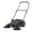 Black + gray, variant on Walk-Behind Hand Push Floor Sweeper, 25.6 in Sweeping Width Manual Non-Electric, 5-Gallon Waste Container, Adjustable Folding Handle for Garage, Workshop, Driveway, Patio