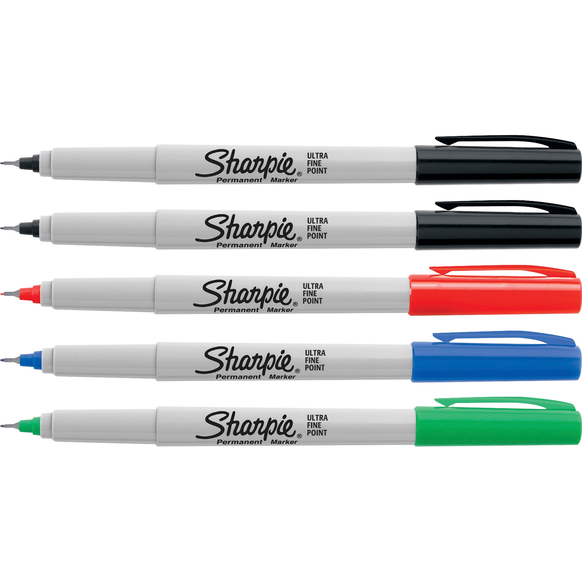 Sharpie® Permanent Fine-Point Markers, Assorted Colors, Package Of 5