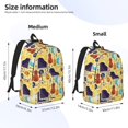 thumbnail image 2 of Wukai Musical Instruments Print Durable Canvas Laptop Backpack - Adjustable Shoulder Straps, Water-Resistant, Large Capacity, Unisex for School, Office-Medium, 2 of 5