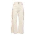 thumbnail image 5 of Gbsyewxs Pants For Women Solid Color High Waist Wide Leg Tassel Flared Casual Women'S Pants White, 5 of 8