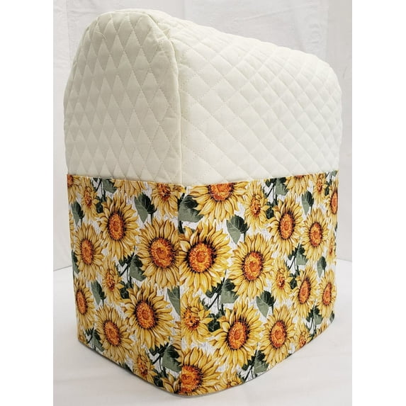 Quilted Sunflowers Cover Compatible with Sunbeam Mixmaster (Cream)