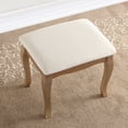thumbnail image 2 of Roundhill Furniture Ashley Wood Make-Up Vanity Table and Stool Set, White, 2 of 5