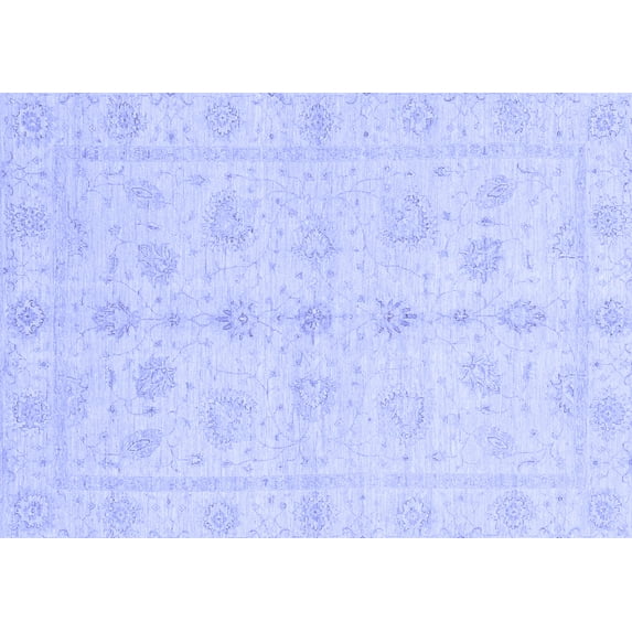 Ahgly Company Indoor Rectangle Oriental Blue Traditional Area Rugs, 5' x 7'
