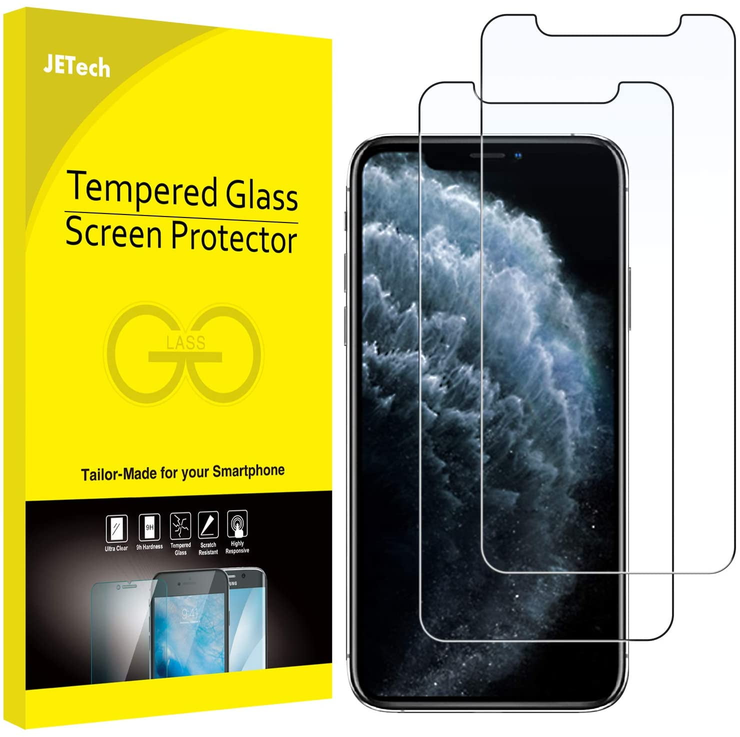 Jetech Screen Protector For Apple Iphone 11 Pro Iphone Xs And Iphone X 5 8 Inch Tempered Glass Film 2 Pack Walmart Canada