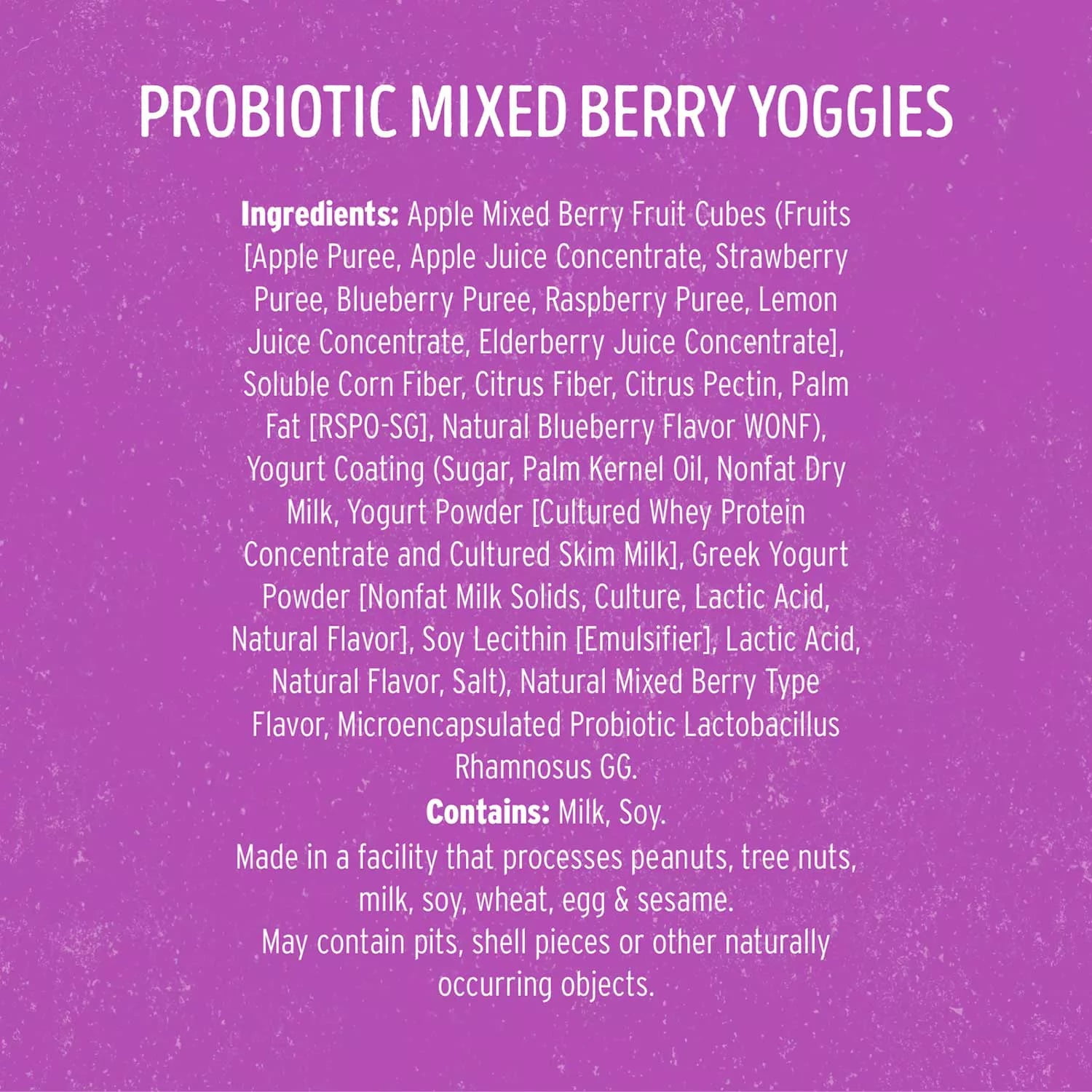 Natures Garden Probiotic Mixed Berry Yoggies , Fruit Snacks, 24 CT.