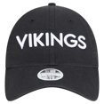 thumbnail image 2 of Women's New Era Black Minnesota Vikings Cece 9TWENTY Adjustable Hat, 2 of 6