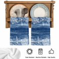 thumbnail image 5 of Blue Coastal Kitchen Towels Set of 3, Summer Ocean Sea Waves Starfish Corals Absorbent Dish Towels for Kitchen, Microfiber Hand Towel, Quick Drying Tea Towel for Cleaning Decorative Dishcloths, 5 of 7