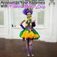 thumbnail image 6 of Fu Express 12 Pieces Mardi Gras Tri-Color Poly Leis, Apparel Accessories, Luauwear, Mardi Gras, Multicolor, 6 of 7