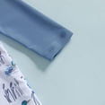 thumbnail image 7 of Toddler Baby Boys Swimsuit Rash Guard Zipper One Piece with Sun Hat Geese Print Crew Neck Long Sleeve Bathing Suit Light Blue 2 Years-3 Years, 7 of 7