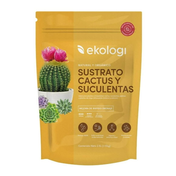 Sustrato para Cactus y Suculentas Ekologi Orgánico 2.5L (1.1kg)