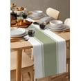 thumbnail image 3 of Sage Green Stripes, Table Runner Geometric Pure Solid Color Tablerunners 18 x 72 Inch, Table Decorations Tabletop Scarf for Summer Gathering Holiday Farmhouse Kitchen Dining Decor, 3 of 6