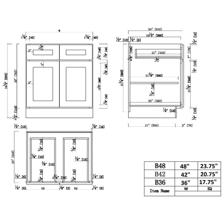 Frits Unassembled Shaker Base Kitchen Cabinet 18x34.5x24, Espresso Ebern Designs