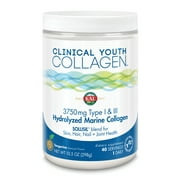 KAL Clinical Youth Collagen | Healthy Skin, Hair, Nail and Joint Support | Vitamin C | Natural Tangerine Flavor | 10.5oz, 40 Serv.