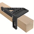 thumbnail image 4 of Carpenter Square Woodworking Square Protractor Aluminum Miter Triangle Ruler Multi Angle 45/90 Degree Layout Measuring Ruler ,Long Lasting, 4 of 6