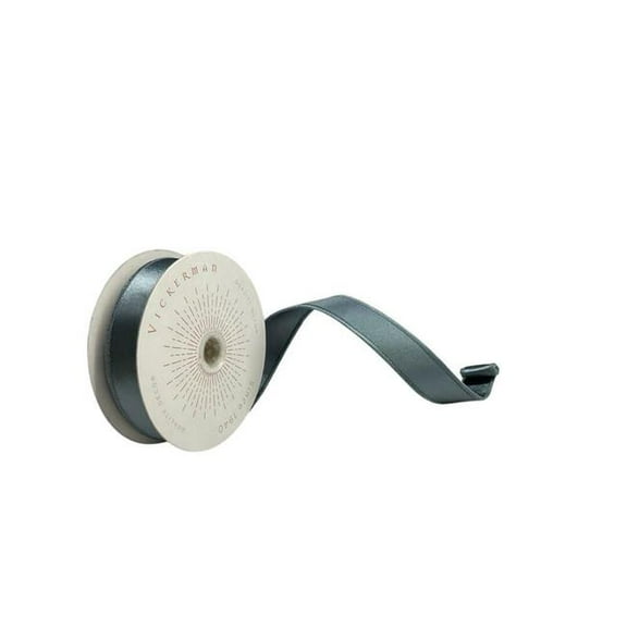 Vickerman QTX240784 1 in. x 10 Yards Gunmetal Satin Ribbon