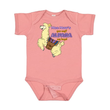 

Inktastic Mee Maw s You Say ALPACA My Bags with Cute Jumping Alpaca Gift Baby Boy or Baby Girl Bodysuit