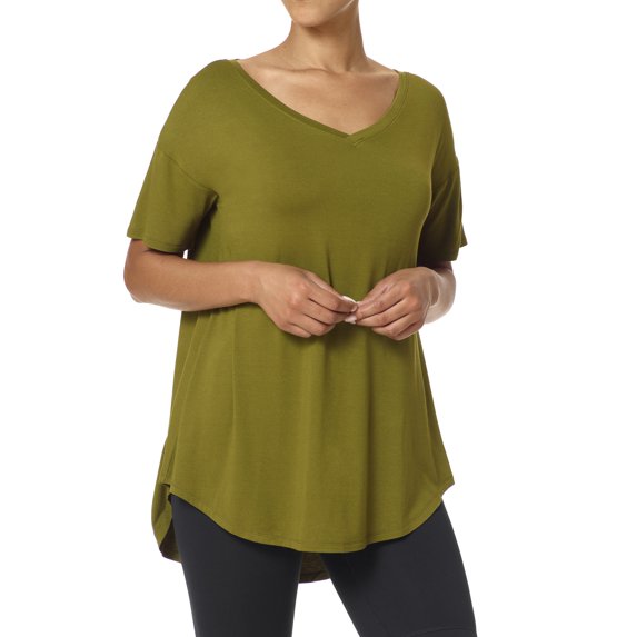 No nonsense Women's Ultimate Legging Tee Shirt Short Sleeve Bay Leaf M