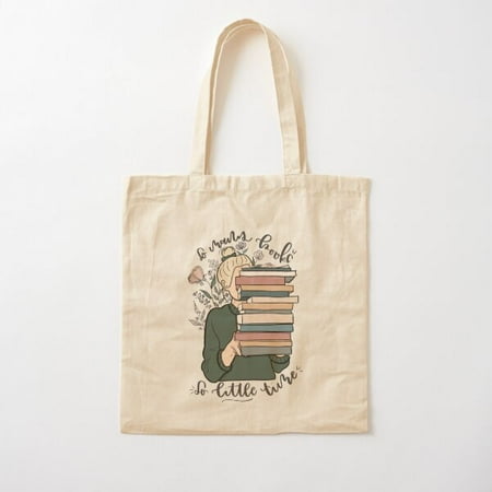 Books  Reading  Girl  Remarkablyrach  Cute  Flowers  Sweater Canvas Tote Bag  Family Gift For Mother  Her