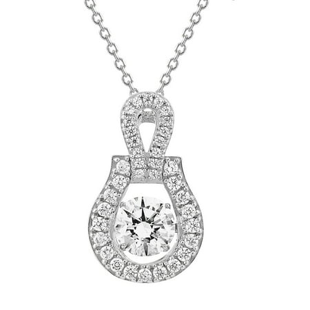 Sterling Silver Gems in Motion Pendant-Necklace made with Swarovski Zirconia