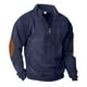thumbnail image 2 of pstuiky camisa de manga larga para hombre, Sudadera informal de pana con cuello alto, cremallera y manga larga para hombre tops de invierno para hombre s, 2 of 7