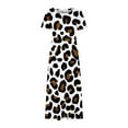 thumbnail image 4 of SMihono Robes d'Été Bohémiennes pour Femmes Grande Taille Mode d'Été Imprimée Manches Courtes Col Rond Bretelles Robe Pull, 4 of 4