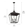 thumbnail image 7 of 52475CHZ Kichler Lighting Dame - 4 Light Foyer In Homestead Style-27.75 Inches Tall and 18.5 Inches Wide-Character Bronze Finish    -Traditional, 7 of 7