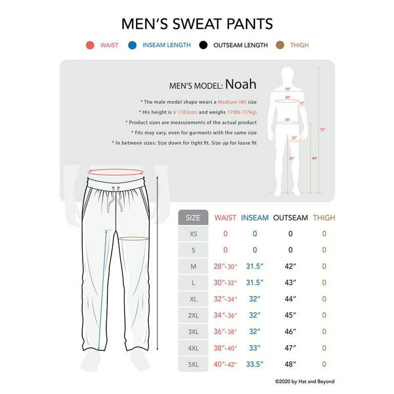 Hat and Beyond Men's Fleece Cargo Sweatpants Heavy Weight with Utility  Pockets