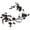 Black, variant on Cherry Blossom Iron Patch, Embroidered Iron on or Sew on Flower Applique with Branch Design for Backpack, Jacket, Jeans, Tote Bag, Dress and Diy Decoration