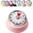 thumbnail image 1 of 75db Loud Mechanical Timer, Mechanical Timer for Cooking, Durable and Portable Cooking Accessory with Loud Alarm, Easy to Read and Louder Alarm for Home (Pink), 1 of 7