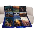thumbnail image 3 of FunnyArt Personalized Customized Throw Blankets with Pet Picture and Text for Lover and Best Friends, Flannel Throw Blanket with Photo as a Gift. (1 Photo, 32”X 48“(80X120cm)) Blankets, 3 of 5