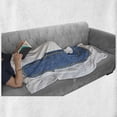 thumbnail image 6 of Letter U Soft Flannel Fleece Throw Blanket, Denim Letter Alphabet Design with Realistic Looking Texture Stitches Image, Cozy Plush for Indoor and Outdoor Use, 50" x 60", Blue Yellow, by Ambesonne, 6 of 6