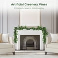 thumbnail image 2 of 3 Pcs Artificial Greenery Vines, 6.5 Ft Lifelike Faux Hanging Plants for Wall Bedroom Wedding Decor, Silk Decorative Garland for Home Party, Easy Setup Realistic Look, 2 of 5