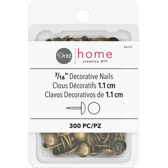 Dritz Home Decorative Nails 7/16" Smooth Gold300pc