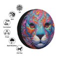 thumbnail image 6 of LNWH Space Retro Futuristic Animal Art Pattern Waterproof Spare Tire Cover, Universal Spare Tire Wheel Covers 14 inch, 6 of 8