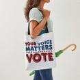 thumbnail image 4 of CafePress - Your Voice Matters - Polyester Tote Bag 16"x16", 4 of 5
