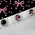 thumbnail image 4 of jejeloiu Pink Cute Bowknot Black Out Curtains,Kawaii Polka Dot Curtains Pack of 2 (42x63 Each),Chic Ribbon Bow Tie Bedroom Curtains For Girls,Microfiber Bedroom Decor, 4 of 6
