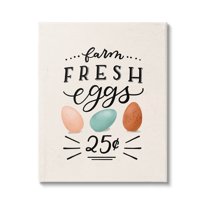 Stupell Industries Farm Fresh Eggs Sign Graphic Art Gallery Wrapped Canvas Print Wall Art, Design by Loni Harris