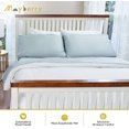 thumbnail image 4 of Mayberry Home 400 Thread Count Sateen Sheet Set 100% Organic Cotton-GOTS Certified-Oeko-TEX Certified - Fitted Sheet, Flat Sheet, 2 Pillowcases-Best Organic Sheet Set (Mysterious Sage, King), 4 of 9