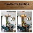 thumbnail image 4 of Square Crystal Glass Industrial Style Island Light,8-Light Farmhouse Island Light,Adjustable Chain Length Ceiling Light,Square Multi-Style Kitchen Chandelier,Suitable for Dining,Living Room,Kitchen, 4 of 6