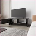 thumbnail image 2 of TV Furniture Modern Stained Walnut Entertainment Center with Storage | Particle Board | Melamine, 2 of 8