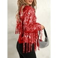 thumbnail image 6 of Hirigin Store Women Disco Cowgirl Jacket Lightweight Casual Sequin Tassels Long Sleeves Cardigan Coat for Outwear Streetwear, 6 of 8