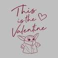 thumbnail image 2 of Women's Star Wars: The Mandalorian Valentine's Day The Child Valentine Way Graphic Tee Athletic Heather 2X Large, 2 of 4
