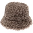 thumbnail image 3 of CoCopeaunts Solid Color Fisherman Hat Men Autumn Winter Versatile Lamb Wool Pot Hat Winter Warm Women Basin Hat Outdoor Foldable, 3 of 8